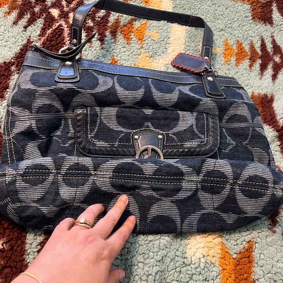 Coach Authentic Signature Denim handbag NWOT - Picture 5 of 16